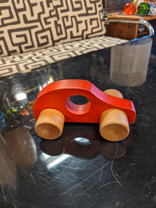 Wooden Red Toy Car