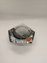 Load image into Gallery viewer, Smoked Grey Murano Glass Diamond Shape Ashtray
